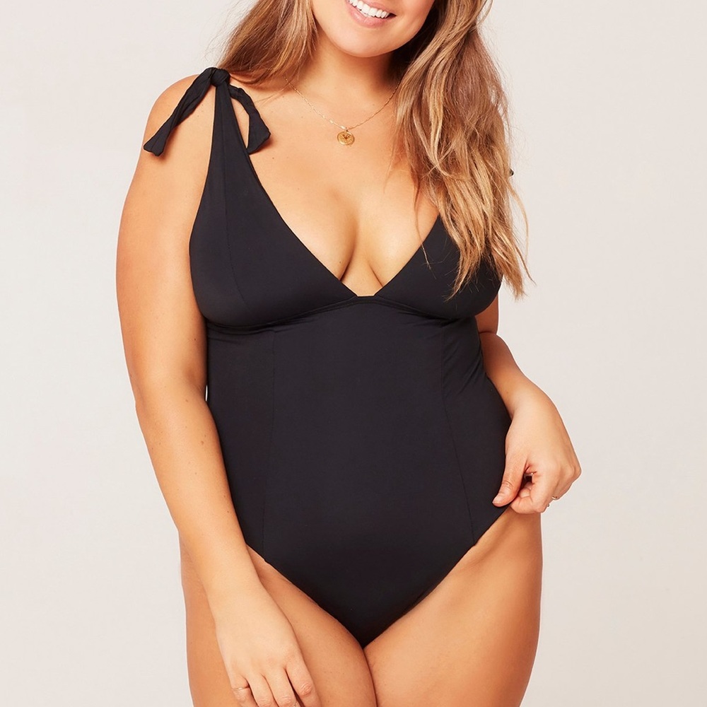 NWT L*Space Isabelle One-Piece Swimsuit in Black